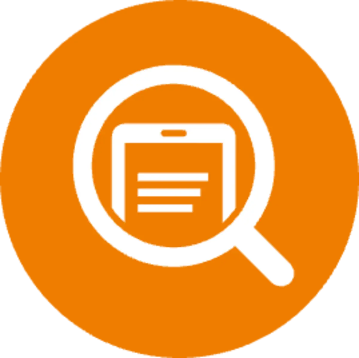 Mobile search - orange icon
