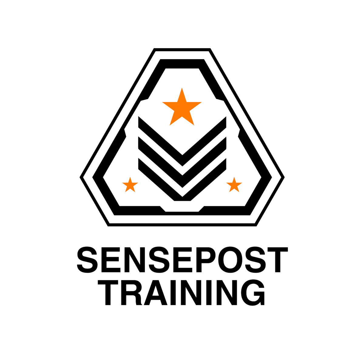 Sense Post Training Logo Transparent BlackEmblem