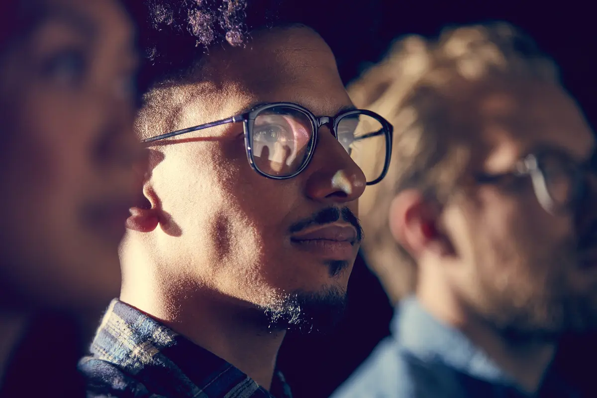 Man wearing glasses