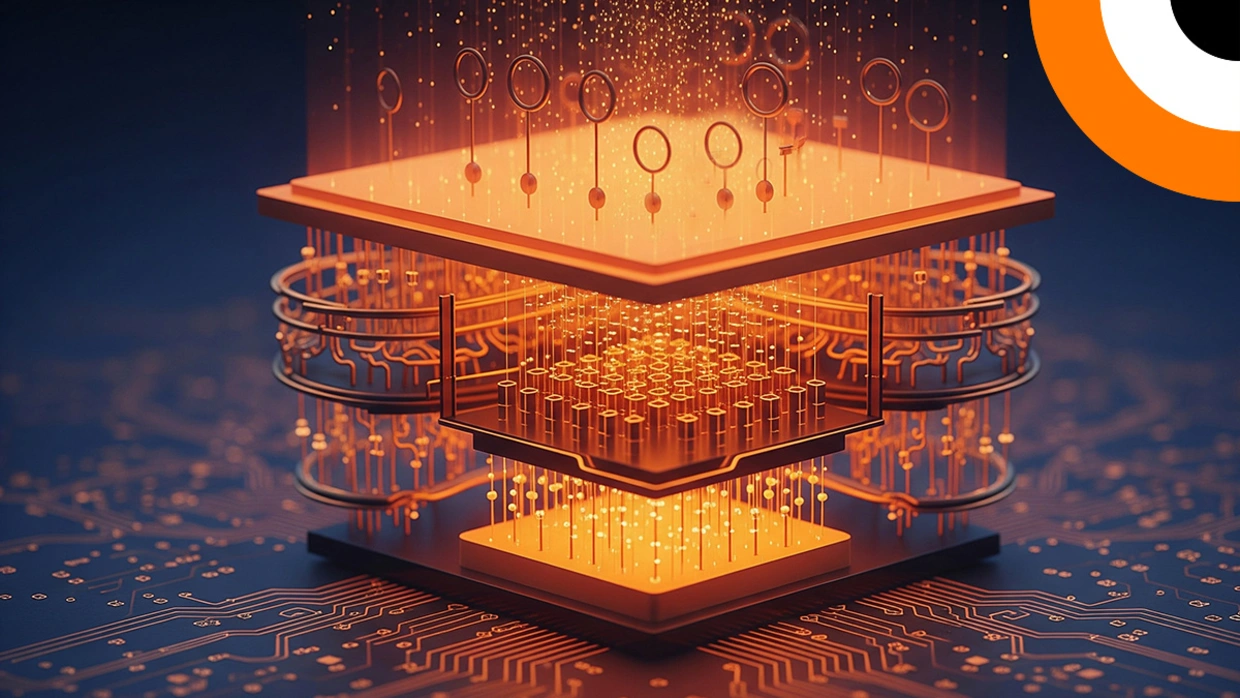 La migration vers un chiffrement post quantique. Une illustration qui représente l'émergence de l'informatique quantiqueet du Q-day