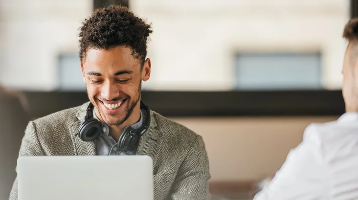 Person in front of Laptop