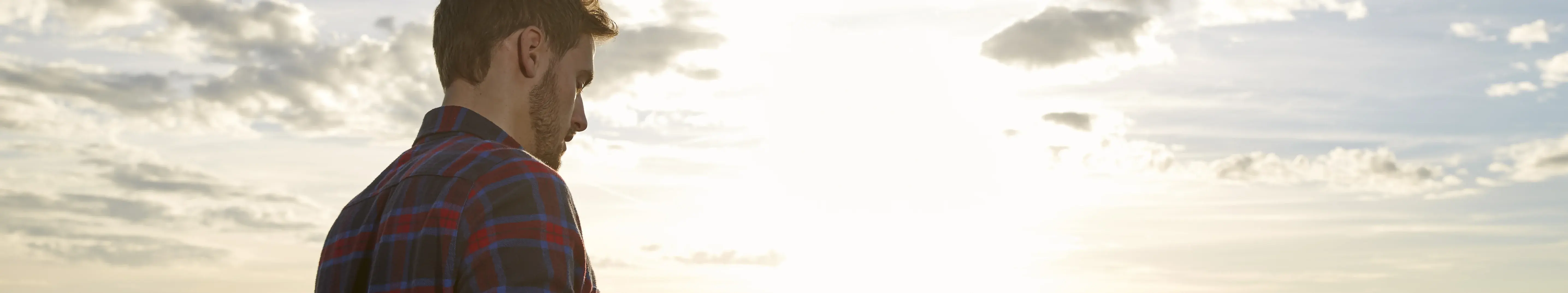 Man with a tablet outdoor