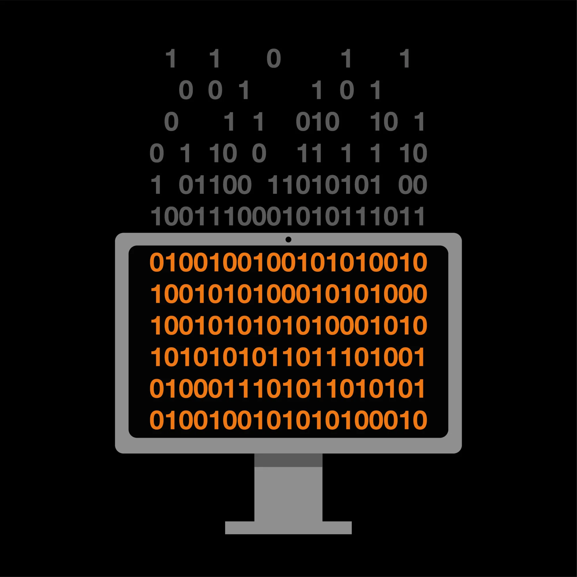 graphic image of code on desktop
