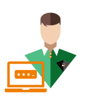 Illustration d'un ethical hacker qui cible un ordinateur