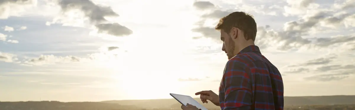 Man with a tablet