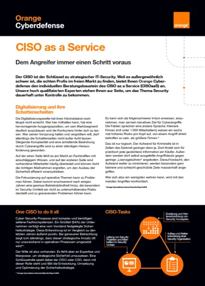 Cover des Datasheets CISO as a Service