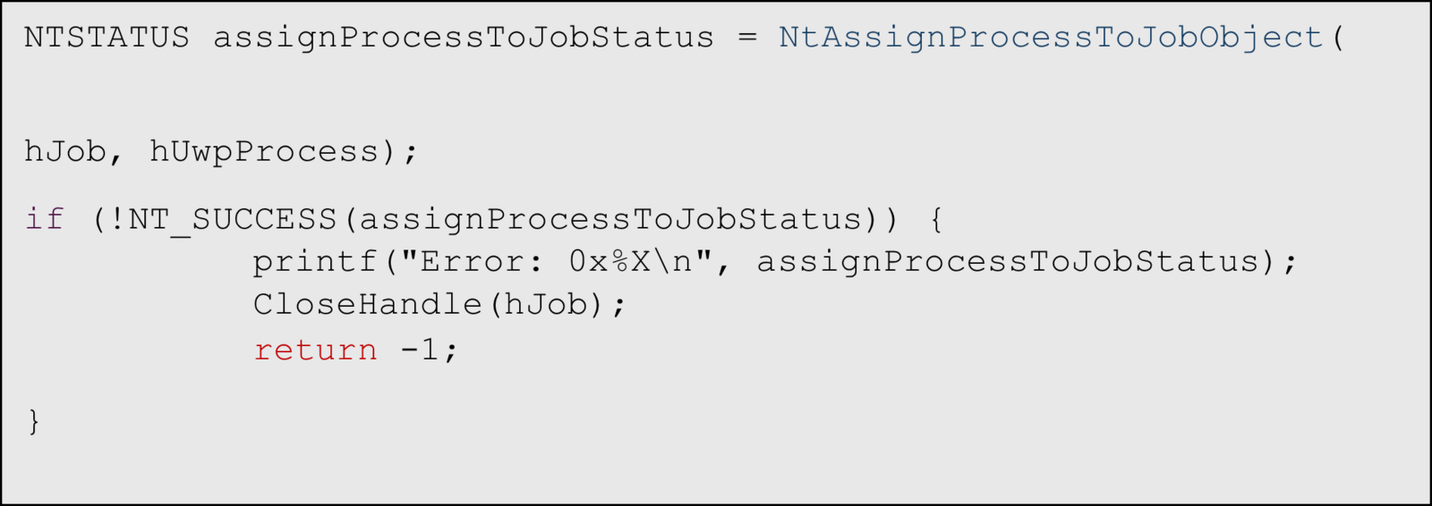 UWP-Zielprozess dem neuen Job zuweisen