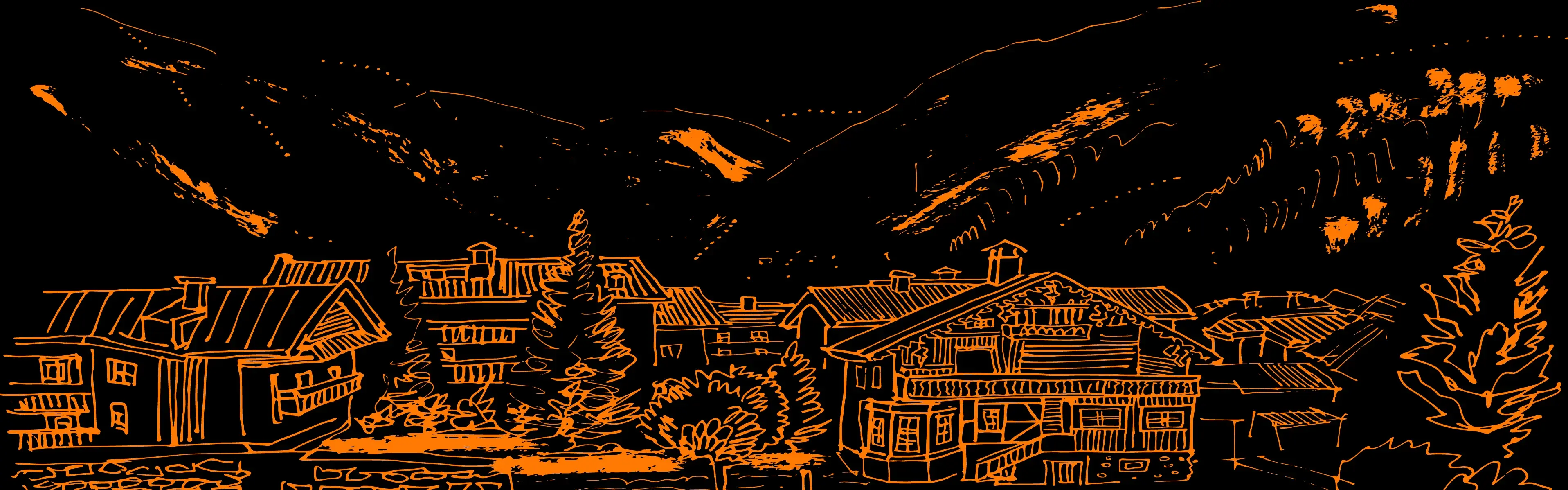 Südtiroler Dorf im Tal Südtiroler Dorf im Tal