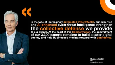 Hugues Foulon's vision behinf the Q3 financial results of Orange Cyberdefense. Hugues Foulon comments the Q3 financial results of Orange Cyberdefense.