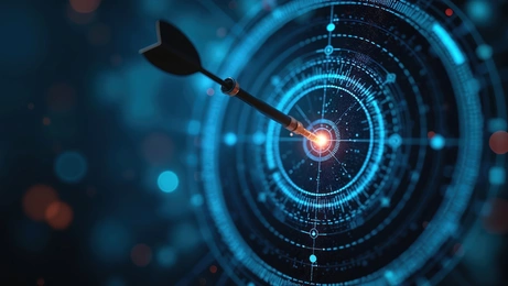 Afbeelding digitaal schot in de roos