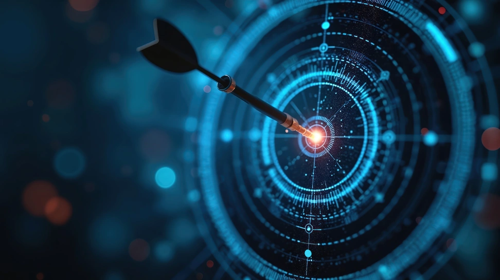 Afbeelding digitaal schot in de roos