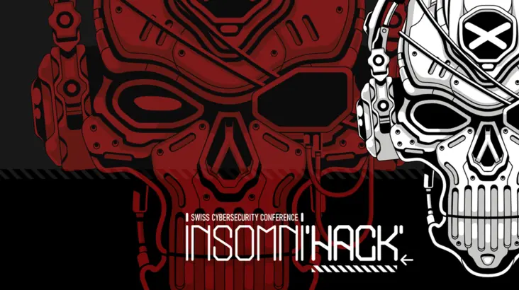 Image avec une tête de mort repésentant un hacker