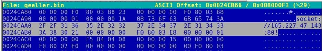 Figure 6: Extraction of the backup C2 – Orange Cyberdefense CyberSOC source