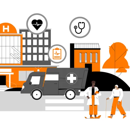 Illustration graphique d'un établissement de santé